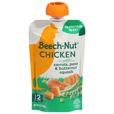 Beech-nut Chicken Stage 2 Baby Food, Chicken Carrots Peas & Butternut Squash, 3.5 Oz Pouch - 3.5 OZ - Image 2