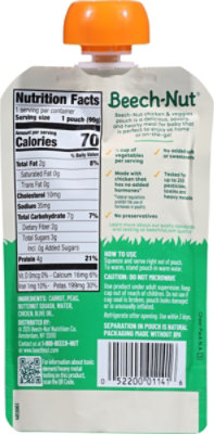 Beech-nut Chicken Stage 2 Baby Food, Chicken Carrots Peas & Butternut Squash, 3.5 Oz Pouch - 3.5 OZ - Image 5