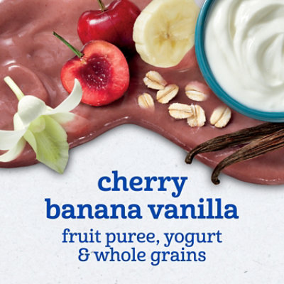 Gerber Fruit Grain Yogurt Puree Toddler Cherry Banana Vanilla 3.5oz Pouch - 3.5 OZ - Image 3