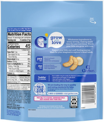 Gerber Snacks For Toddler Infant Age Up Banana Cookies 5oz Bag - 5 OZ - Image 5