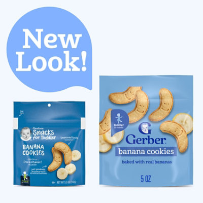 Gerber Snacks For Toddler Infant Age Up Banana Cookies 5oz Bag - 5 OZ - Image 3