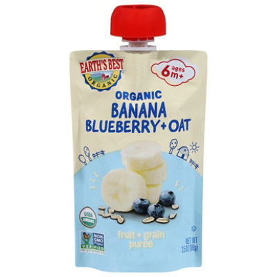 Earths Best Wholesome Breakfast Banana Blueberry Oat - 3.5 OZ - Image 1