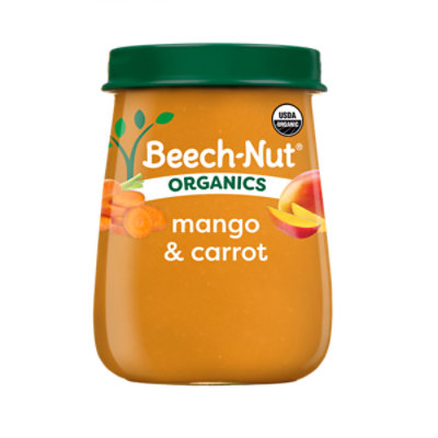 Beech-nut Organics Stage 2 Organic Baby Food Mango & Carrot 4oz Jar - 4 OZ - Image 1