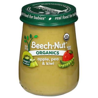 Beech-nut Organics Stage 2 Organic Baby Food, Apple Pea & Kiwi, 4oz Jar - 4 OZ - Image 2