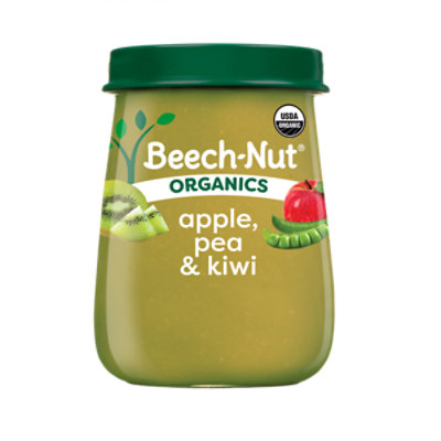 Beech-nut Organics Stage 2 Organic Baby Food, Apple Pea & Kiwi, 4oz Jar - 4 OZ - Image 1