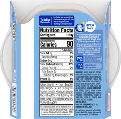 Gerber Strawberry Banana Oatmeal & Barley Cereal Toddler Meals 4.5oz Tray - 4.5 OZ - Image 6