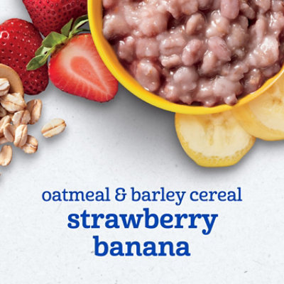 Gerber Strawberry Banana Oatmeal & Barley Cereal Toddler Meals 4.5oz Tray - 4.5 OZ - Image 3