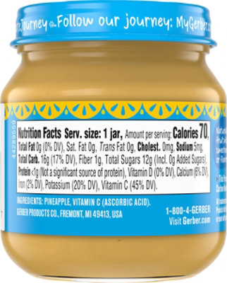 Gerber Pineapple 4 Oz Jar - 4 OZ - Image 6