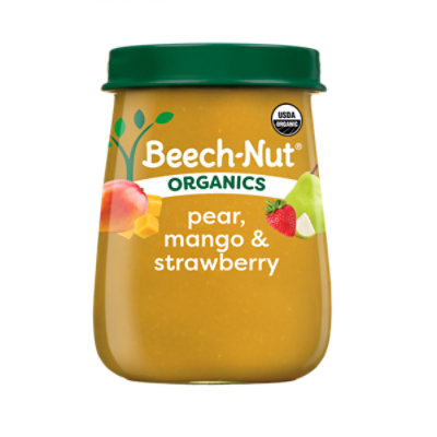 Beech-nut Organics Stage 2 Organic Baby Food Pear Mango & Strawberry - 4 OZ - Image 1