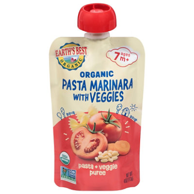 Earths Best Puree Pasta Marinara With Veggies - 4 OZ - Image 1