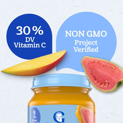Gerber Infant Puree 2nd Foods Fruit Mango Guava 4oz Jar - 4 OZ - Image 2
