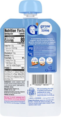 Gerber Nourishing Blends Carrot Sweet Potato Chicken And Peas Veggie Puree Savory Poultry And Whole - 3.5 OZ - Image 5