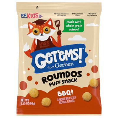 Grbr Getems Roundos Puffs - Bbq - 2.25 OZ - Image 1