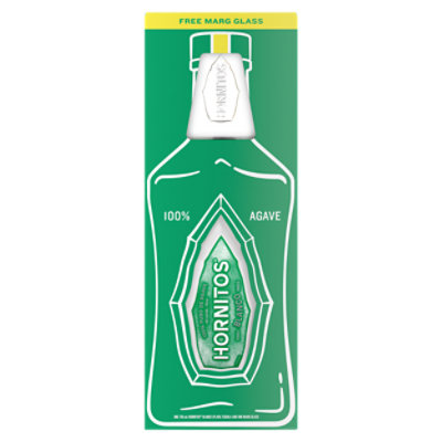 Hornitos Tequila Plata 80 W/ Rocks Glass - 750 ML - Image 1