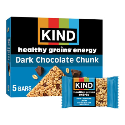 KIND Healthy Grains Energy Bars Dark Chocolate Chunk Gluten Free Snack Bars - 5-1.4 Oz - Image 1