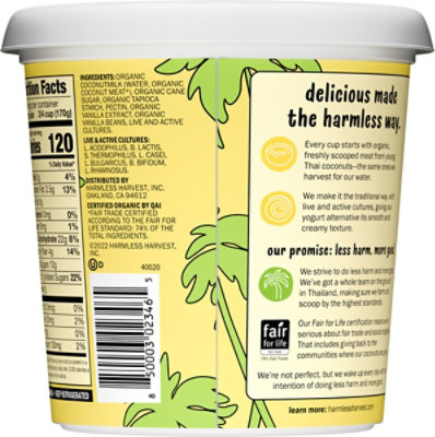 Harmless Harvest Organic Dairy-Free Coconut Yogurt Vanilla - 24 Oz - Image 5
