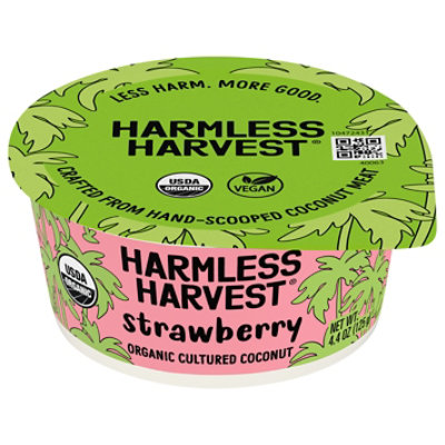 Harmless Harvest Organic Dairy-Free Coconut Yogurt Strawberry - 4.4 Oz - Image 1