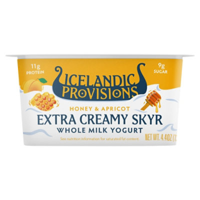 Icelandic Provisions Honey Apricot Extra Creamy Whole Milk Skyr 4.4oz - 4.4 OZ - Image 1
