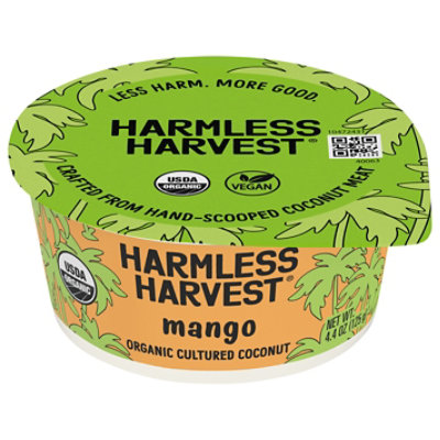 Harmless Harvest Organic Dairy-Free Coconut Yogurt Mango - 4.4 Oz - Image 1