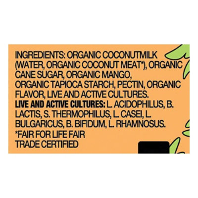 Harmless Harvest Organic Dairy-Free Coconut Yogurt Mango - 4.4 Oz - Image 3