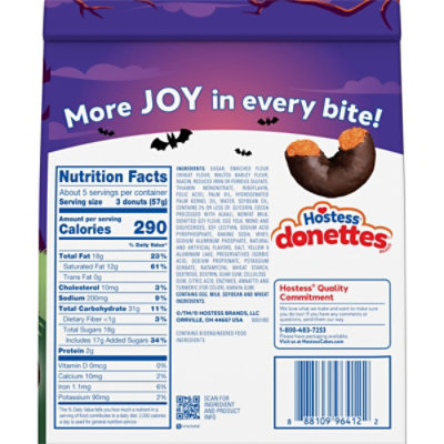 Hostess Donettes Frightfully Frosted Mini Donuts - 10 Oz - Image 7