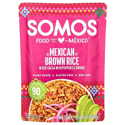 Somos Mexican Brown Rice In Red Salsa With Peppers  Onions, 8.8 oz (250 g) - Image 1