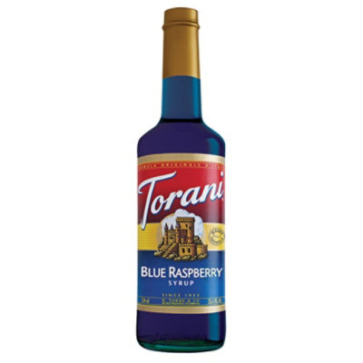 Torani Blue Raspberry Syrup - Bottle (750 mL) - Image 1