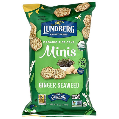 Lundberg Organic Rice Cake Minis, Ginger Seaweed, 5 oz (142 g) - Image 1