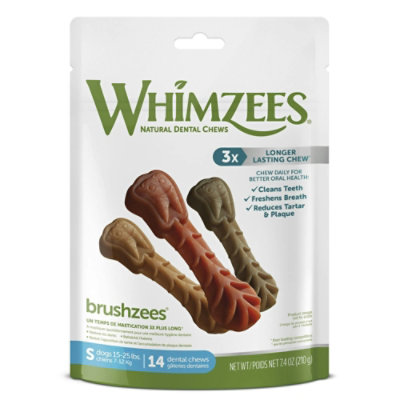 Whimzees - Dental Chew Small 14 Count - 7.4 oz (Pack of 4) - Image 1