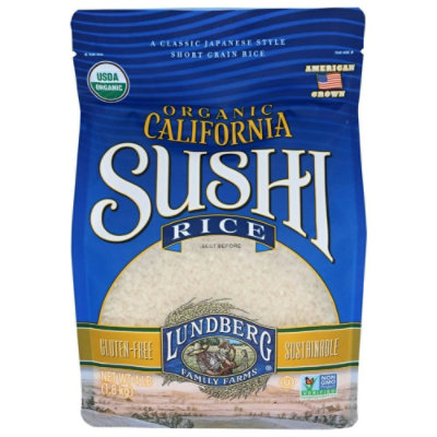 Lundberg Family Farms Organic California White Sushi Rice - 4 Pound (Pack of 6) - Image 1