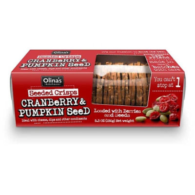 Olinas Bakehouse-Crisps Seed Crnbrry Pmpkn5.3 oz - Pack of 12 - Image 1