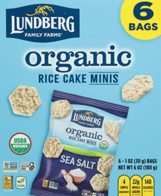 Lundberg Rice Cakes Mini Salted Organic 6 Pack 6 oz (Pack of 4) - Image 2