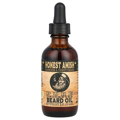 Honest Amish Pure Beard Oil, Unscented, 2 fl oz (60 ml) - Image 1