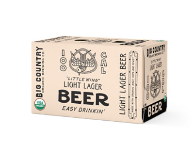 Big Country Organic Brewing Co. Organic Little Wing Light Lager - 6- 12 Fl. Oz. - Image 1