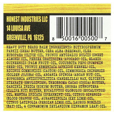 Honest Amish Heavy Duty Beard Balm, 2 oz (60 ml) - Image 3