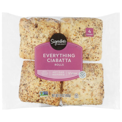 Signature Select Everything Ciabatta Rolls 4 Ct - 14 OZ - Image 1