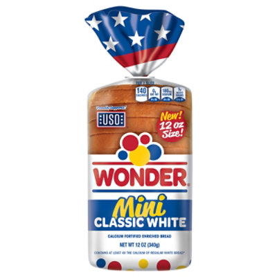 Wonder Mini Classic White Bread - 12 OZ - Image 2