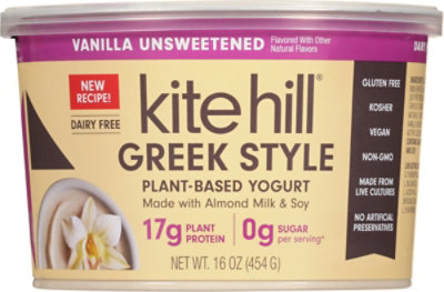 Kite Hill Greek Yogurt Vanilla Unsweetened - 16 FZ - Image 2