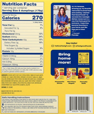 Feel Good Foods Dumpling Gluten Free Soup Chicken - 6 OZ - Image 5
