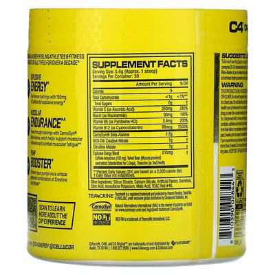 C4  Cellucor C4 Original, PreWorkout, Watermelon, 5.9 oz (168 g) - Image 2