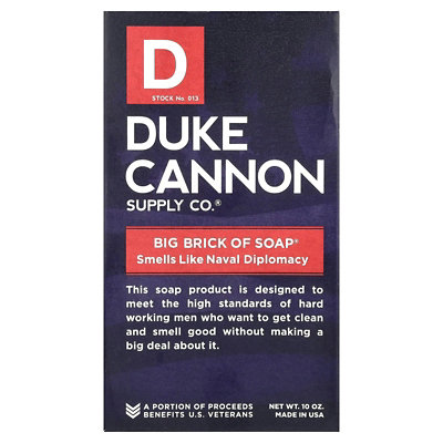 Duke Cannon Supply Co. Big Brick of Bar Soap, Smells Like Naval Diplomacy, 10 oz - Image 1