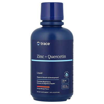Trace Liquid Zinc  Quercetin, Orange Mango, 16 fl oz (473 ml) - Image 1