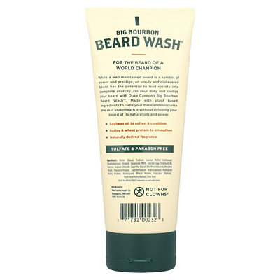 Duke Cannon Supply Co. Big Bourbon Beard Wash, Oak Barrel, 6 fl oz (177 ml) - Image 2