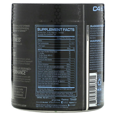 C4  Cellucor C4 Ultimate Shred, PreWorkout, Ice Blue Razz, 11.1 oz (316 g) - Image 2