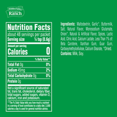 Hidden Valley Garlic Ranch Seasoning, Dressing and Recipe Mix - 1 Oz - Image 5