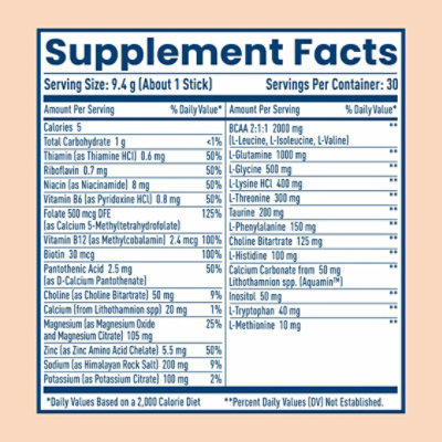 NativePath Native Hydrate Stick Packs with Electrolytes and Amino Acids, Peach Mango, 30 Serv - Image 2