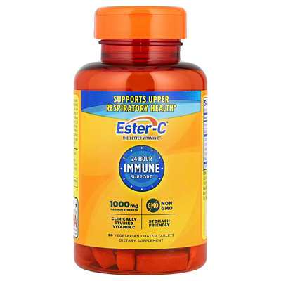 EsterC 24 Hour Immune Support, 1,000 mg, 60 Vegetarian Coated Tablets - Image 3
