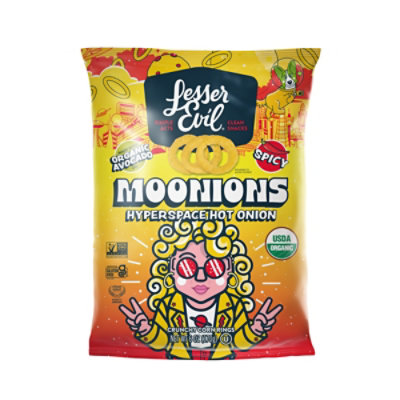 Lesser Evil Corn Rings Hot Onion 6oz - 6 OZ - Image 1