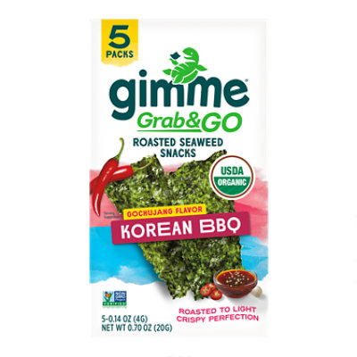 Gimme Korean Bbq Seaweed Snack - 0.7 Oz