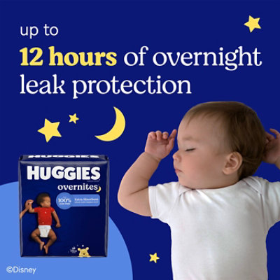 Huggies Overnites Nighttime Baby Diapers, Size 5 (27+ lbs) - 50 Count - Image 7